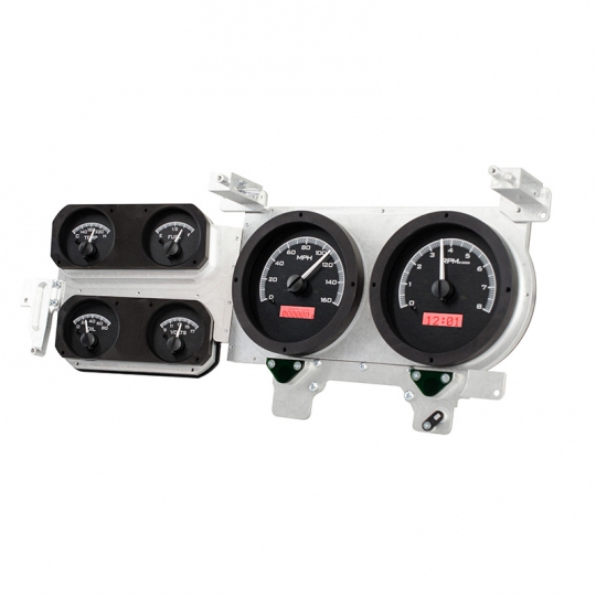 Dakota Digital 1973-87 Chevy Truck VHX Gauges - Black Alloy Faces